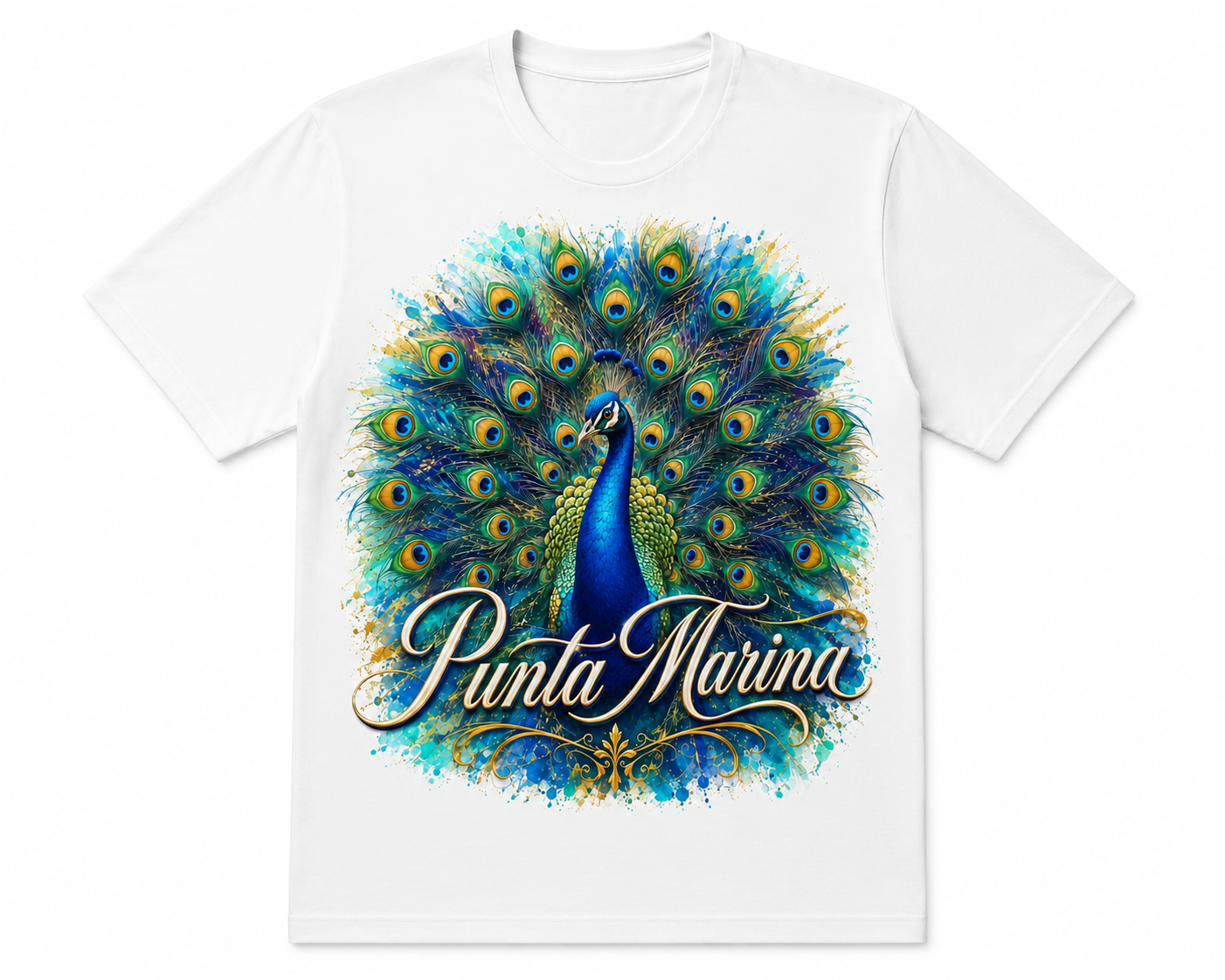Maglietta Uomo Punta Marina – T-Shirt con Pavone