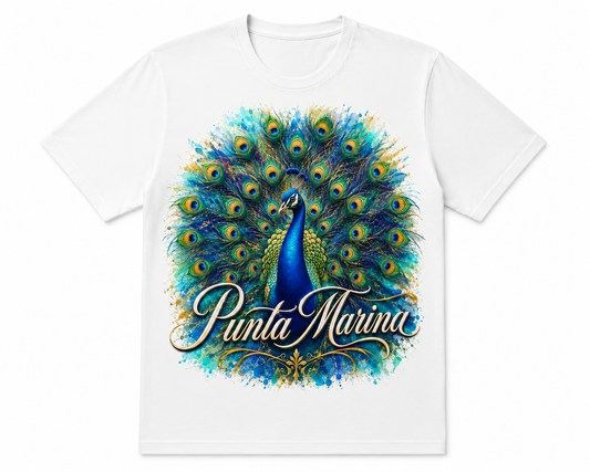 Maglietta Uomo Punta Marina – T-Shirt con Pavone