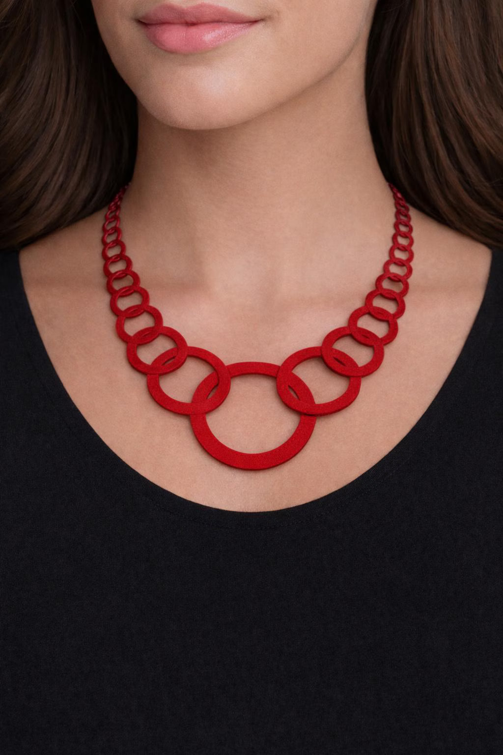 Collana Cerchi in Vera Pelle — Il minimal che non stanca mai