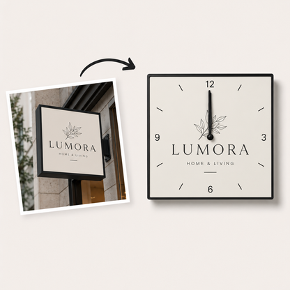 Orologio da Parete Personalizzabile con Foto – 30x30 cm Numeri Incisi Laser