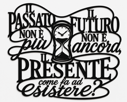 Il Passato non è Più, il Futuro non è Ancora – Opera Filosofica su Legno