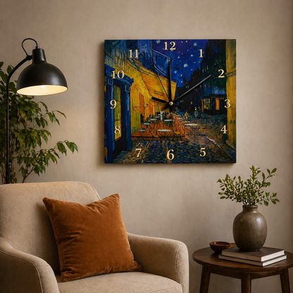 Orologio Café Terrace di Notte — Van Gogh segna l'ora