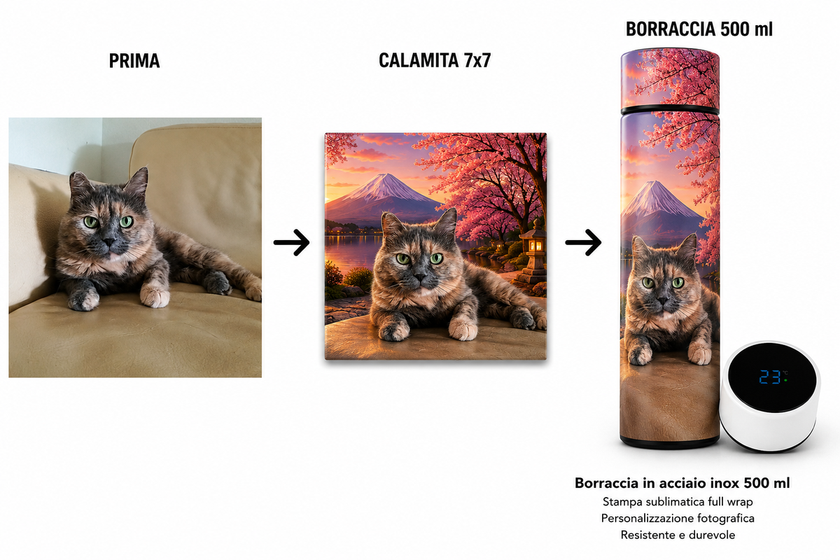 Borraccia Termos Personalizzata con Foto e Grafica