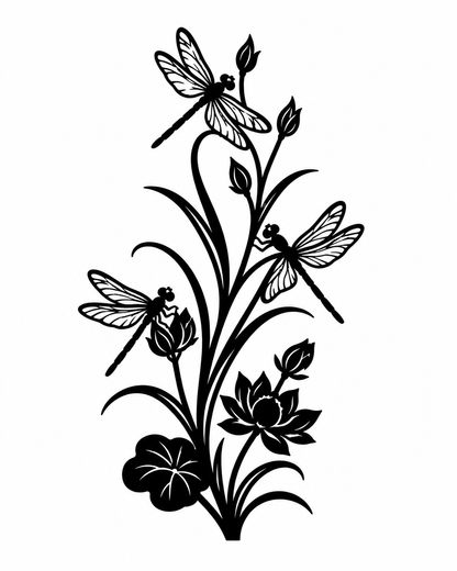 Libellule e Fiori di Loto – Porta l’estate sulla tua parete