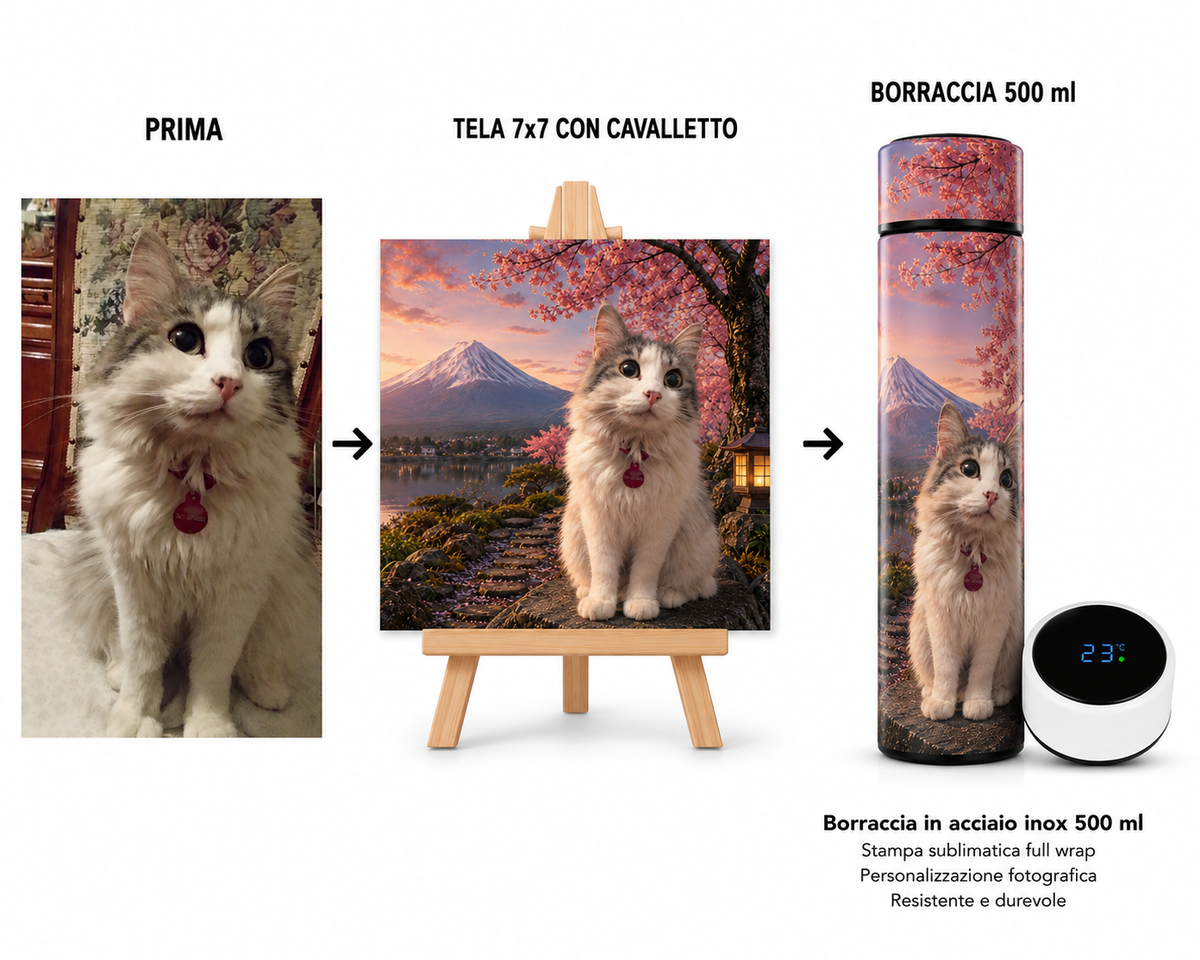 Borraccia Termos Personalizzata con Foto e Grafica