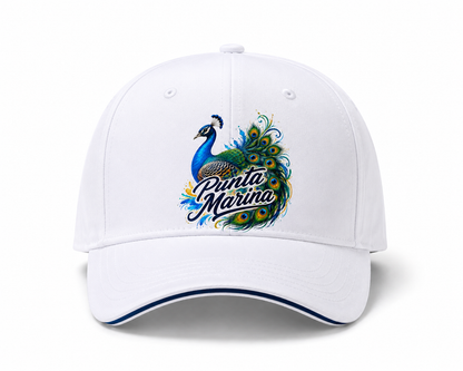 Cappellino Punta Marina – Baseball Cap con Pavone