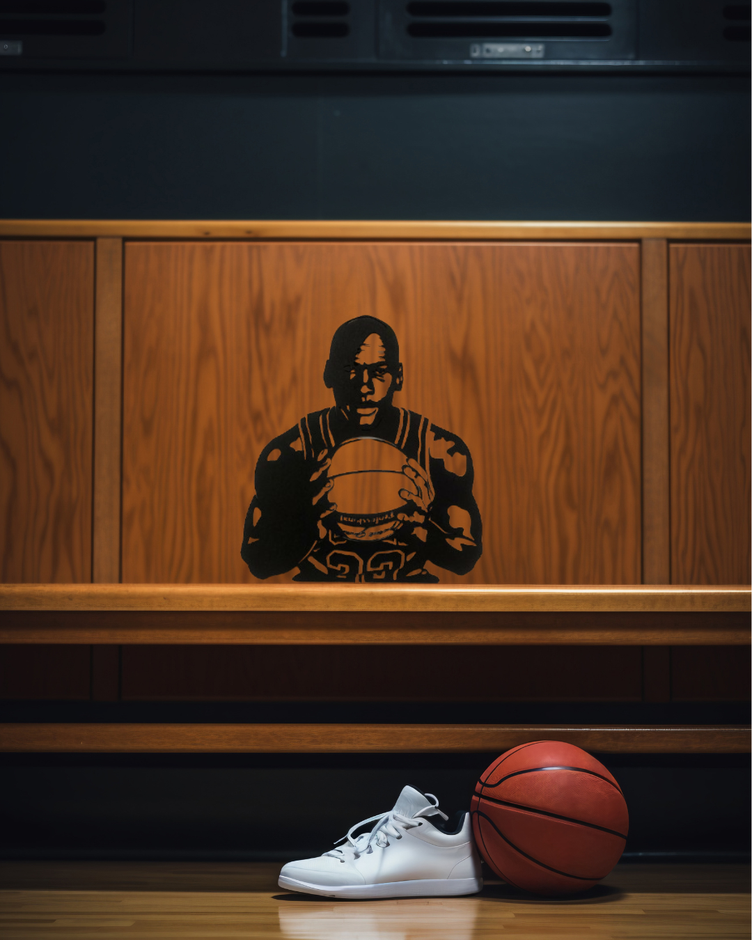 Ispirato a Michael Jordan incisa su Legno