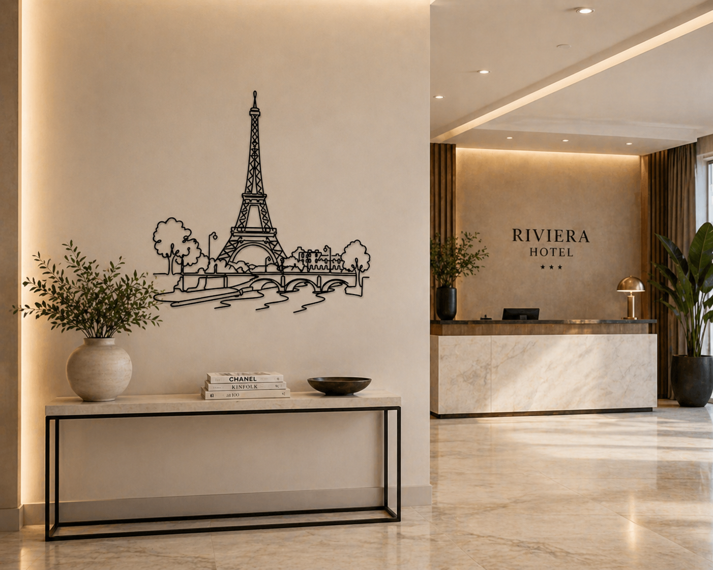 Torre Eiffel e Parigi in un solo tratto