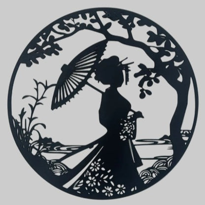 Donna Giapponese con Ombrello — La grazia del silenzio orientale