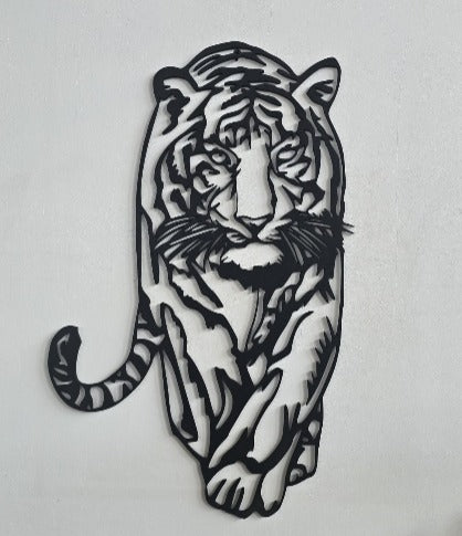 Tigre in lego da parete incisa su Legno