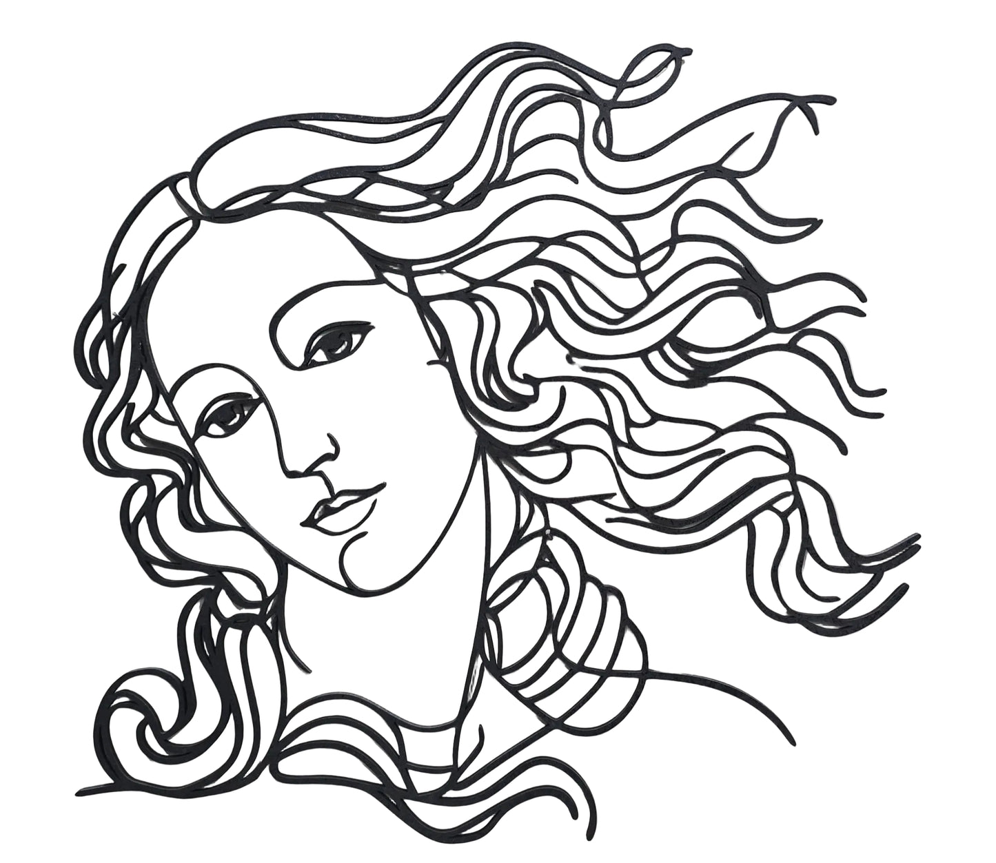 La nascita di Venere - in linea continua incisa su Legno