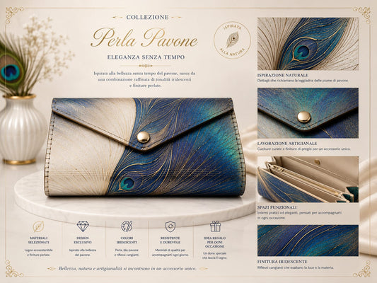Borsetta Elegant Perla Pavone 🦚 – Punta Marina Terme Collection