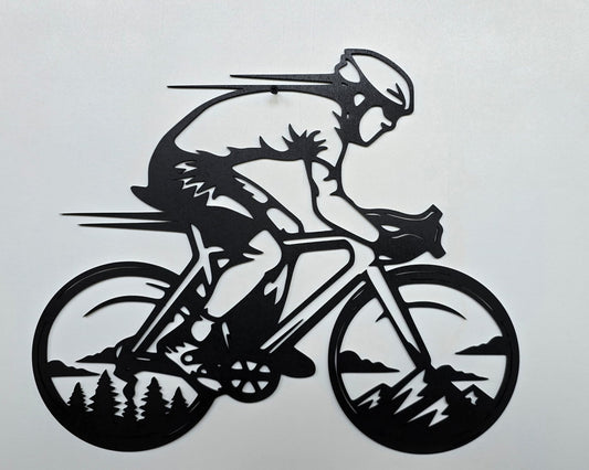 Ciclista su Bici da Corsa — Velocità, vento, libertà