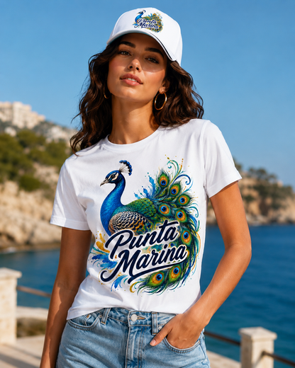 Cappellino Punta Marina – Baseball Cap con Pavone