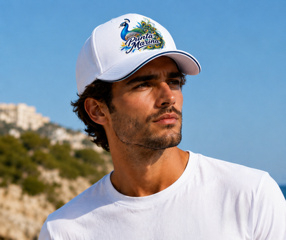 Cappellino Punta Marina – Baseball Cap con Pavone