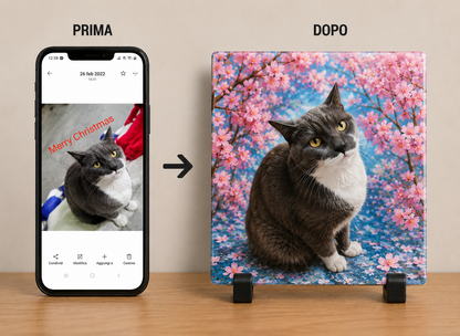 Piastrella Personalizzata con la tua Foto o quella del tuo Animale – 20x20 cm