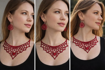 Collana Ragnatela con Orecchini — Per chi osa distinguersi