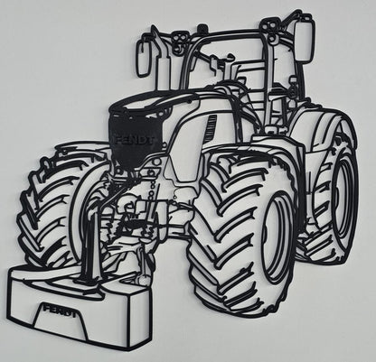 Trattore Fendt inciso su legno - Personalizzazione -